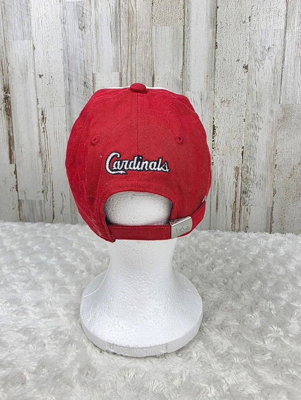 New Era Woman's St. Louis Cardinals Red and White Sequin Logo Baseball Cap OSFA